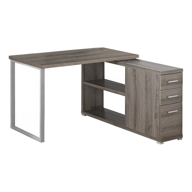 I 7134 Computer Desk - Dark Taupe Left Or Right Facing Corner - Furniture Depot