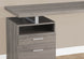 I 7145 Computer Desk - 60"L / Dark Taupe / Silver Metal - Furniture Depot (4864492666982)