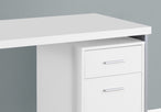 I 7149 Computer Desk - 48"L / White / Silver Metal - Furniture Depot