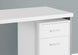 I 7149 Computer Desk - 48"L / White / Silver Metal - Furniture Depot