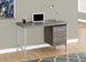 I 7150 Computer Desk - 48"L / Dark Taupe / Silver Metal - Furniture Depot