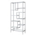 I 7158 Bookcase - 72"H / Silver Metal With Tempered Glass - Furniture Depot (7881129427192)