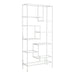 I 7159 Bookcase - 72"H / White Metal With Tempered Glass - Furniture Depot