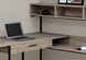 I 7161 Computer Desk - Dark Taupe / Black Metal Corner - Furniture Depot