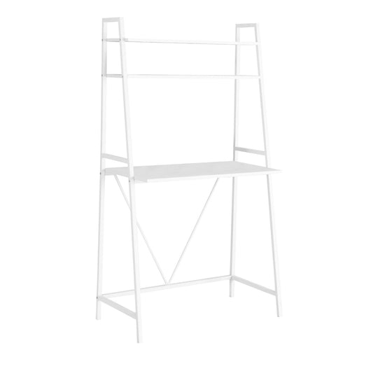I 7163 Computer Desk - 32"L / White Top / White Metal - Furniture Depot (7881129623800)