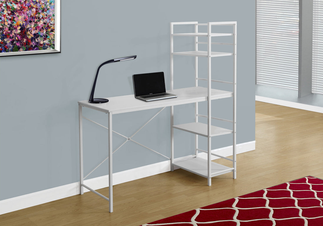 I 7165 Computer Desk - 48"L / White Top / White Metal - Furniture Depot (7881129656568)