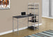 I 7166 Computer Desk - 48"L / Espresso Top / Silver Metal - Furniture Depot (7881129689336)
