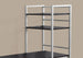 I 7166 Computer Desk - 48"L / Espresso Top / Silver Metal - Furniture Depot (7881129689336)