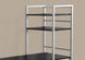 I 7166 Computer Desk - 48"L / Espresso Top / Silver Metal - Furniture Depot (7881129689336)