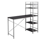 I 7166 Computer Desk - 48"L / Espresso Top / Silver Metal - Furniture Depot (7881129689336)