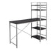 I 7166 Computer Desk - 48"L / Espresso Top / Silver Metal - Furniture Depot (7881129689336)