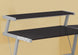 I 7171 Computer Desk - Espresso Top / Silver Metal - Furniture Depot