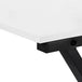 I 7195 Computer Desk - 55"L / White Top / Black Metal Corner - Furniture Depot