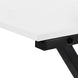 I 7195 Computer Desk - 55"L / White Top / Black Metal Corner - Furniture Depot