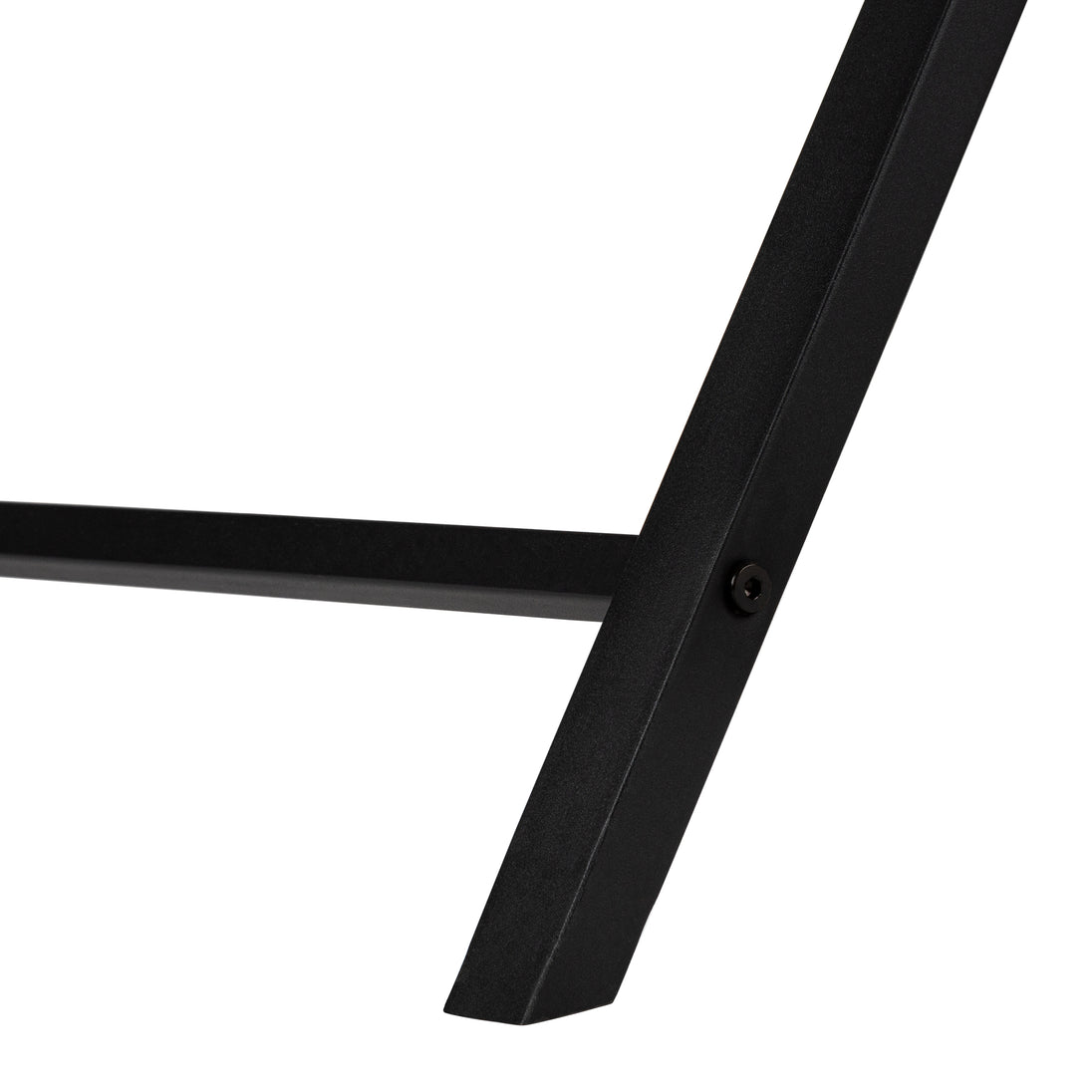 I 7195 Computer Desk - 55"L / White Top / Black Metal Corner - Furniture Depot