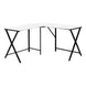 I 7195 Computer Desk - 55"L / White Top / Black Metal Corner - Furniture Depot