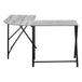 I 7196 Computer Desk - 55"L / Grey Top / Black Metal Corner - Furniture Depot (7881129984248)