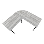 I 7196 Computer Desk - 55"L / Grey Top / Black Metal Corner - Furniture Depot (7881129984248)