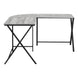I 7196 Computer Desk - 55"L / Grey Top / Black Metal Corner - Furniture Depot (7881129984248)
