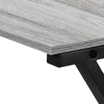 I 7196 Computer Desk - 55"L / Grey Top / Black Metal Corner - Furniture Depot (7881129984248)