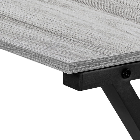 I 7196 Computer Desk - 55"L / Grey Top / Black Metal Corner - Furniture Depot (7881129984248)