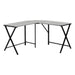 I 7196 Computer Desk - 55"L / Grey Top / Black Metal Corner - Furniture Depot (7881129984248)