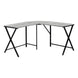 I 7196 Computer Desk - 55"L / Grey Top / Black Metal Corner - Furniture Depot (7881129984248)