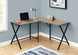 I 7197 Computer Desk - 55"L / Dark Taupe Top/ Black Metal Corner - Furniture Depot