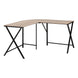 I 7197 Computer Desk - 55"L / Dark Taupe Top/ Black Metal Corner - Furniture Depot