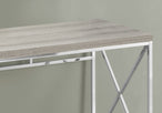 I 7204 Computer Desk - 48"L / Dark Taupe / Chrome Metal - Furniture Depot
