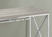 I 7204 Computer Desk - 48"L / Dark Taupe / Chrome Metal - Furniture Depot
