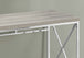 I 7204 Computer Desk - 48"L / Dark Taupe / Chrome Metal - Furniture Depot
