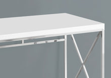 Load image into Gallery viewer, I 7205 Computer Desk - 48&quot;L / Glossy White / Chrome Metal - Furniture Depot