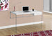 I 7209 Computer Desk - 48"L / Glossy White / Tempered Glass - Furniture Depot