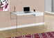 I 7209 Computer Desk - 48"L / Glossy White / Tempered Glass - Furniture Depot