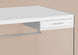 I 7209 Computer Desk - 48"L / Glossy White / Tempered Glass - Furniture Depot