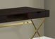 I 7210 Computer Desk - 48"L / Espresso / Gold Metal - Furniture Depot