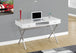 I 7211 Computer Desk - 48"L / Glossy White / Chrome Metal - Furniture Depot (7881130213624)