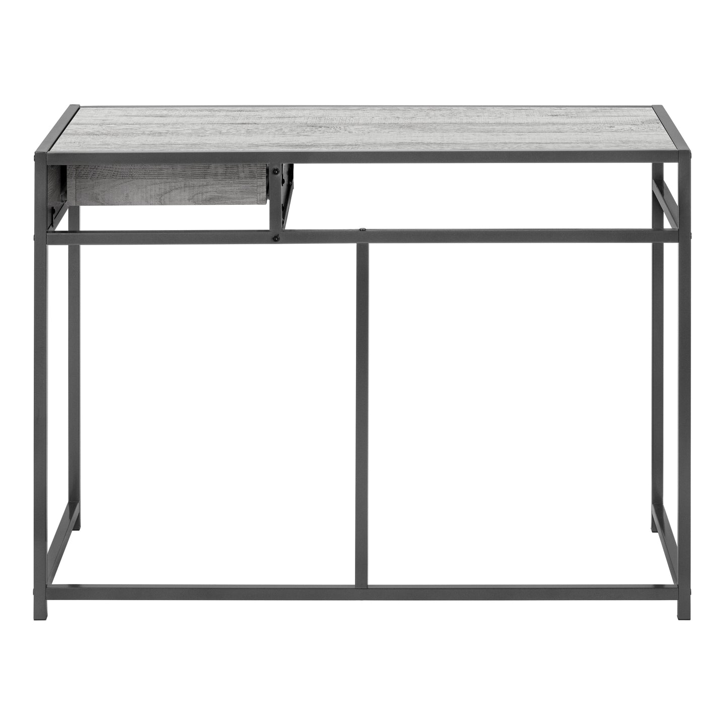 I 7217 Computer Desk - 42"L / Grey / Dark Grey Metal - Furniture Depot (7881130279160)