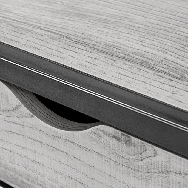 I 7217 Computer Desk - 42"L / Grey / Dark Grey Metal - Furniture Depot (7881130279160)