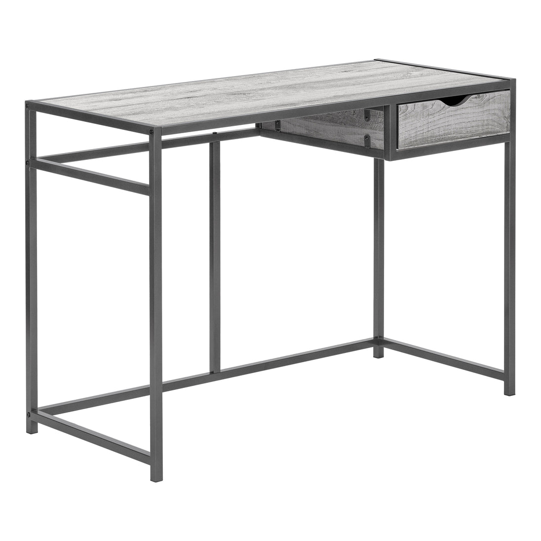 I 7217 Computer Desk - 42"L / Grey / Dark Grey Metal - Furniture Depot (7881130279160)
