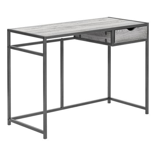 I 7217 Computer Desk - 42"L / Grey / Dark Grey Metal - Furniture Depot (7881130279160)