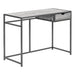 I 7217 Computer Desk - 42"L / Grey / Dark Grey Metal - Furniture Depot (7881130279160)