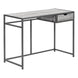 I 7217 Computer Desk - 42"L / Grey / Dark Grey Metal - Furniture Depot (7881130279160)