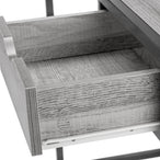 I 7217 Computer Desk - 42"L / Grey / Dark Grey Metal - Furniture Depot (7881130279160)