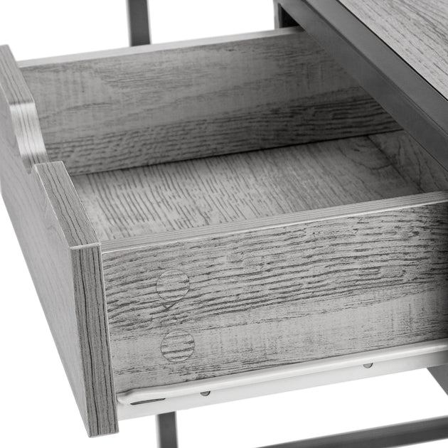 I 7217 Computer Desk - 42"L / Grey / Dark Grey Metal - Furniture Depot (7881130279160)