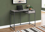 I 7217 Computer Desk - 42"L / Grey / Dark Grey Metal - Furniture Depot (7881130279160)