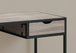 I 7221 Computer Desk - 42"L / Dark Taupe / Black Metal - Furniture Depot (7881130410232)
