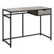I 7221 Computer Desk - 42"L / Dark Taupe / Black Metal - Furniture Depot (7881130410232)