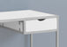I 7222 Computer Desk - 42"L / White / Silver Metal - Furniture Depot
